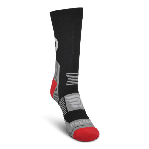 PRESSIO - Everyday Compression Sock - Black/Red